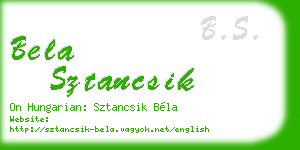 bela sztancsik business card