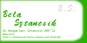 bela sztancsik business card